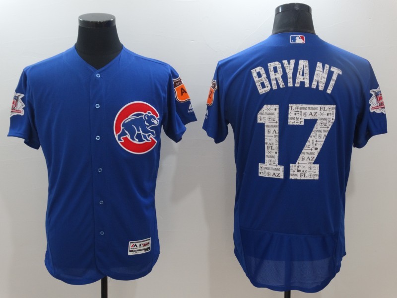 2017 MLB Chicago Cubs #17 Bryant Blue Jerseys